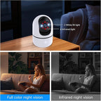 Indoor Camera 5G&2.4G WiFi Cameras for Home Security Instant 911 Alert, 360° Pan/Tilt Baby Monitor/Dog/Pet Camera AI Motion Detection Night Vision, Speaker, US Cloud Storage (2Pack)