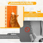 Cat Scratch Pad Felt Cat Scratcher for Indoor Cats Scratching Board Scratchers for Large Cat Scratch Furniture Protector with Ball Kitten Toys L Shape 26.8 Inch Orange