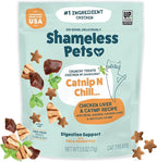 Shameless Pets Crunchy Cat Treats - Catnip Treats for Cats with Digestive Support, Kitten Treats with Real Ingredients, Natural & Healthy Flavored Feline Snacks - Catnip N Chill Chicken Liver, 1-pk
