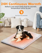 Self Warming Cat Bed 37 x 25.6 in - Cat Beds for Indoor Outdoor Cats and Dogs, Machine Washable Cat Heating Pad, 2 in Thickened Pet Heating Pad for Cats & Dogs, Double Side Premium Soft