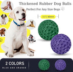 2 Pack Indestructible Squeaky Dog Balls for Aggressive Chewers, Durable Rubber Chew Toys for Teething, Anxiety Relief Perfect for Large, Medium Breeds, Indoor Outdoor Use
