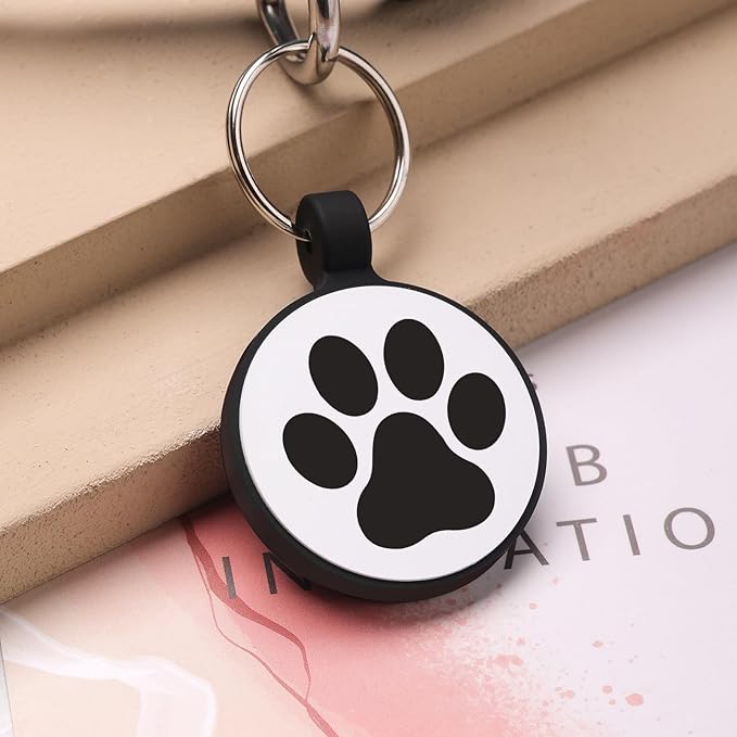 MYLUCKYTAG Silent Silicone QR Code Dog Tags - Scan QR, Receive Instant Pet Location Alert Email