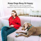 Trueway Smart Interactive Dog Toy, Wicked Ball PE, Automatic Moving Bouncing Rotating Ball for Medium Large Dogs Boredom with LED Lights (Purple)