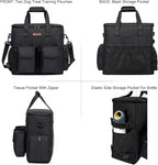 Dog Travel Bag, Airline Approved Pet Travel Bag with 2 Dog Treat Training Pouches for Weekend Pet Travel Supplies & Accessories, Black