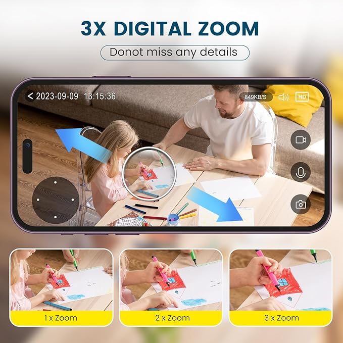 litokam 5MP Indoor Security Camera, 5G/2.4G WiFi Home Security Cameras with Phone App, Pet Cam for Baby Monitor with AI Motion Detection & 2-Way Audio, Night Vision, Compatible with NVR/Alexa