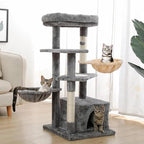 Cozy Cat Tree Hammock for Large Cats With Deep Basket - Add On Attachment Design for Cat Tower, Replacement Extra Large (12.4") (Grey)