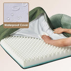 EHEYCIGA Memory Foam XXL Dog Bed for XLarge Sized, Extra Large Orthopedic Dog Sofa with Sides and Waterproof Liner, Washable Bolster Pet Couch with Removable Cover, 52x41x8 Inch, Green