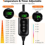 INVENHO Heated Cat Bed, Heated Cat Beds for Indoor Cats and Small Dogs, 20" Cozy Donut Heated Pet Bed with Timer & Temp Adjustable, Removable Waterproof Electric Warming Bed for Indoor Cat