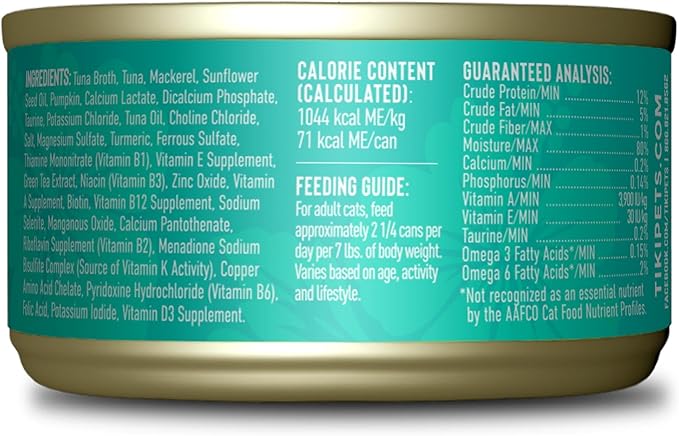 Tiki Cat Silver Comfort Mousse + Shreds, Tuna & Mackerel Recipe in Tuna Broth, Immune System Support Formulated for Older Cats Aged 11+, Senior Wet Cat Food, 2.4 Oz Cans (Pack of 12)