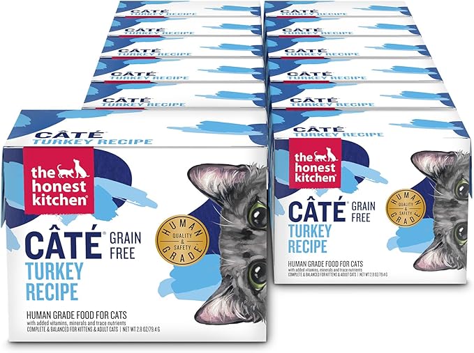 The Honest Kitchen Câté™ Grain Free Turkey Pâté Wet Cat Food, 2.8 oz x12