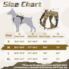 rabbitgoo Tactical Dog Harness Medium Sized Dog, No Pull Military Service Vest with Handle & Molle, Easy Control for Training Walking, Adjustable Reflective Straps, Brown camo, M