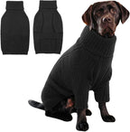 IECOii XL Dog Sweater,Winter Doggy Clothes for Large Dogs Girl Boy,Warm Pullover Soft Dog Sweater Turtleneck,Lightweight & Good Stretch for Active Dogs Like Beagle,Border Collie (Black,XLarge)