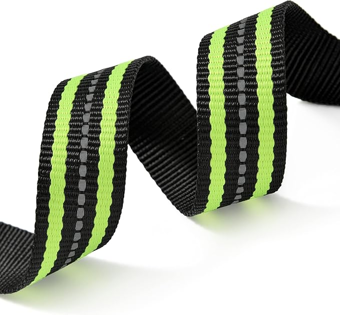 Mile High Life Reflective Dog Collar | Nylon Pet Collars wiith Buckle | Light Weight Puppy Collars | Lime Green Dog Collars for Medium Dogs (Lime Green, M)