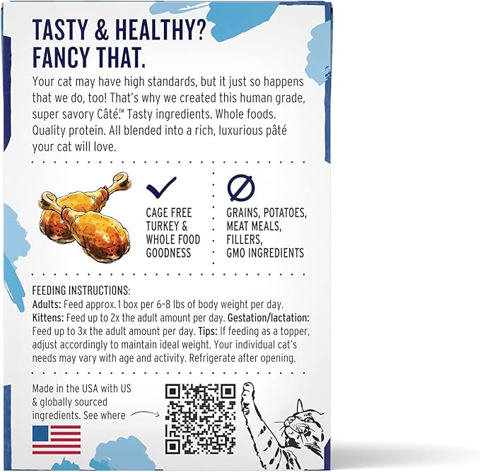 The Honest Kitchen Câté™ Grain Free Turkey Pâté Wet Cat Food, 5.5 oz (Pack of 12)