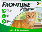 FRONTLINE Plus Flea and Tick Treatment for Cats Over 1.5 lbs. 3 Treatments