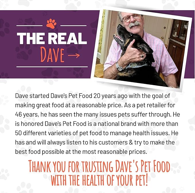 Dave's Pet Food Grain Free Wet Dog Food (95% Chicken & Chicken Liver), Made in USA Single-Source Protein, Limited Ingredients, 12.5 oz Cans (12 Pack)