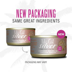 Tiki Cat Silver Comfort Shreds, Chicken Recipe in Chicken Broth, Immune System Support Formulated for Older Cats Aged 11+, Senior Wet Cat Food, 2.4 oz Cans (Pack of 12)