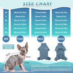 ROZKITCH XS Cat Sweater, Breathable Soft Jumpers for Sphynx Only, Coat with Four Legs, Warm Sweater T-Shirt Pajamas Jumpsuit Vest Cornish Rex, Devon Rex, Peterbald Blue XS
