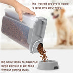 TBMax Dog Cat Food Storage Container 5 to 7 lbs, Airtight Pet Food Dispenser with Easy-Pouring Spout & Measuring Cup, Portable Kibble Container for Travel Dog Food Storage