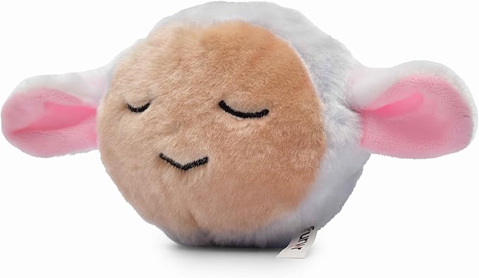 Flourish Pets 2 in 1 Multi-Layer Chew Toy for Active Dogs | Non-Toxic BPA Free Double Stitched Soft Fabric Exterior Dog Toys | Long-Lasting Dog Plush Toys – Lamb 3.5"