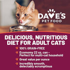 Dave's Pet Food Grain Free Wet Cat Food Pate (Chicken), Made in USA Naturally Healthy, Economy Size, Multi-Cat Families, Canned, 22 oz Cans (12 Pack)