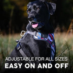 Embark Adventure Dog Harness, Reflective Trim No Pull Dog Harness Medium Sized Dogs - Military Grade Nylon, Front Clip with Gel Lined Handle.