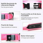PcEoTllar Light up Dog Collar for Night Walking - LED Dog Collar Light Rechargeable Color Changing, Glow in The Dark Dog Collars Waterproof Glowing Dog Collars for Large Small Medium Dogs