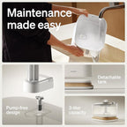 PETLIBRO Upgrade Cat Water Fountain, Cordless Cat Fountain Battery Operated, App Monitoring 3L/101oz Dockstream 2 Pet Water Fountain with Stainless Steel Tray, 5GHz WiFi Dog Water Bowl Dispenser