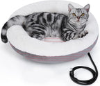 Heated Cat Bed Indoor, Heated Pet Bed for Indoor Cats and Small Dogs - Auto Temperature Control
