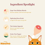 Made by Nacho Homestyle Bone Broth with Cage-Free Chicken Shreds for Extra Hydration, Limited-Ingredient - 24ct