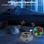 3in1 Interactive Cat Toys Moving Ambush Feather, Spinning Butterfly, Track Balls, Rechargeable Automatic Activated Kitten Toys for Indoor Cats, Cat Feather Toy for All Breeds