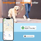 2-in-1 GPS Tracker for Dogs: Smart Collar with Real-Time Location, No Monthly Fee, Unlimited Range (iOS Only) GPS Tracker Dog Collar- Ideal for Small, Medium Large Dogs(Tracker Included)