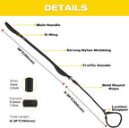 Fida 2-in-1 Slip Leads for Dogs with Double Handles, Tangle Free Leash for Large Dogs That Pull, Heavy Duty No Pull Training Leash Reflective Soft Padded for Large & Medium Breed(6ft,Black)