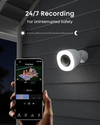 youkey 4K Wired Security Camera Outdoor, F1.0 Color24 Night Vision, Plug-in Cameras for Home Security Outside, 24/7 Continuous Recording, 130°FOV, 2.4/5GHz WiFi 6, Bluetooth Pairing, No Monthly Fees