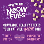 Stella & Chewy's Meowfulls Freeze Dried Cat Treats - Whitefish & Salmon Recipe - Raw Protein with Probiotics & Salmon Oil - 1 Calorie Per Treat - 1.5 oz