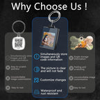 Smart Pet Tag with E-Ink Screen – Personalized Info & Image Display – Waterproof, Durable, No Subscription – Easy Update via Free App – Tap to Switch Hidden Contact & Image – for Dogs & Cats