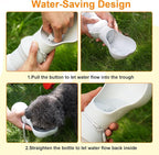 Dog Water Bottle Portable,Collapsible Food Grade Silicone,Travel Dog Water Bottle for Outdoor Walking, Hiking, Camping,Water Dispenser with Folding Bowl,Gray