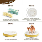 Love's cabin Donut Pet Bed Mat, 30in, Yellow, for Dogs, Soft, Durable, Anti-Slip, Water-Resistant, Washable