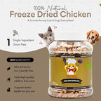 Freeze-Dried Chicken Liver Treats for Cats & Dogs – 100% Human Grade, Single Ingredient, High-Protein, Healthy Snack – No Additives or Preservatives – 3.1oz - Inspected & Tested in USA