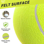 SCENEREAL Giant Tennis Ball for Dogs 2 Pack,Upgraded Thicken 9.5" Large Tennis Balls for Dogs,Halloween Dog Toys Birthday Gift, Inflatable Interactive Ball for Large Medium Big Dog,Durable Toy