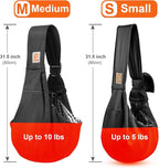 Tomkas Dog Sling Carrier for Small Dogs Puppy Carrier for Small Dogs (Black, for Pets Weight 2-7 lbs)