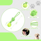 Dog Rope Toy for Medium and Small Dogs Interactive Puppy Toys Tug of War Rope Tether Tug Outdoor Dog Toy 1 Knot Puppy Teething Chew Cotton with Tennis Ball