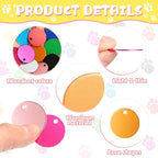 Sadnyy Blank Dog Pet Tags 25 mm for Engraving Aluminum Round Discs Smooth Metal Colorful Double Stamping Tag Pendants with Hole for DIY Craft Pet Charm Supplies(100 Pcs)