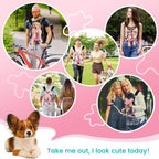 Dog Backpack Carrier, Thick Straps & Cushion, Pet Sling Front Backpacks for Small Medium Dogs 4-7 Lbs, Legs Out, Adjustable Wearable Puppy Chest Travel Bag, Easy-Fit for Hiking/Walking/Camping