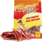 Jungle Calling Duck Wrapped Bones Dog Treats, Made with Real Meat & Cartilage, Rawhide Free Dogs Snacks,Healthy, Easily Digestible, and High Protein Chews Bone Treat