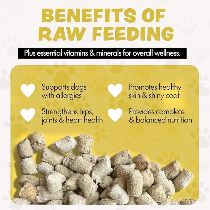 Freeze Dried Dog Food for Small & Large Breeds Dogs, 6 Oz Chicken Dog Food Toppers for Picky Eatres, Made in USA - Grain Free & All Natural Freeze Dried Dog Treats Made with 96% Meat Organs