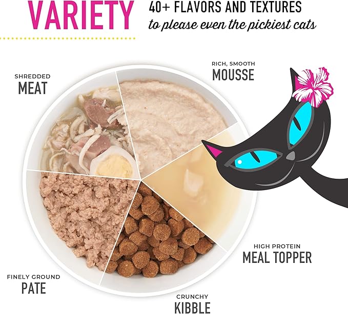 Tiki Cat Stix Mousse Treats, Variety Mega Jar, Single Serve Indulgent Lickable Treat or Dry Food Topper, 50 Count, 25 oz. (0.5 oz./Stick)