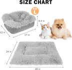 SCENEREAL Self Warming Cat Bed, Heated Cat Bed Mat for Cats Small Dogs, 2 in 1 Soft Plush, Washable Pet Pad for Indoor Outdoor Kitten Puppy