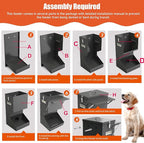 Outdoor Automatic Dog Feeder Large Breed 25 lbs, Galvanized Gravity Feeder for Dogs Metal Self Feeding Dog Food Dispenser Hanging Pet Food Feeders for Dogs Chickens and Farm Animals