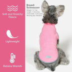 cyeollo 2 Pack Fleece Dog Sweater Vest Dog Sweatshirt Reflective Lightweight Doggie Clothes for Small Dogs Girl Pet Apparel Pink, Fuschia, S